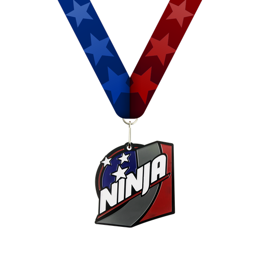2-3/4" Warped Wall Ninja Medal