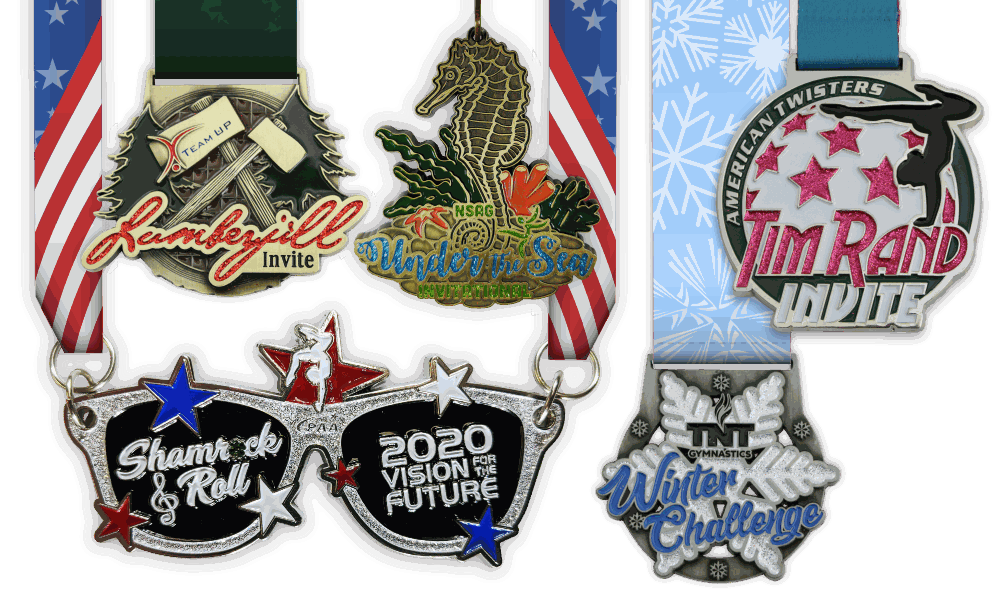 gymnastics custom diecast medals gymnastics custom diecast medals