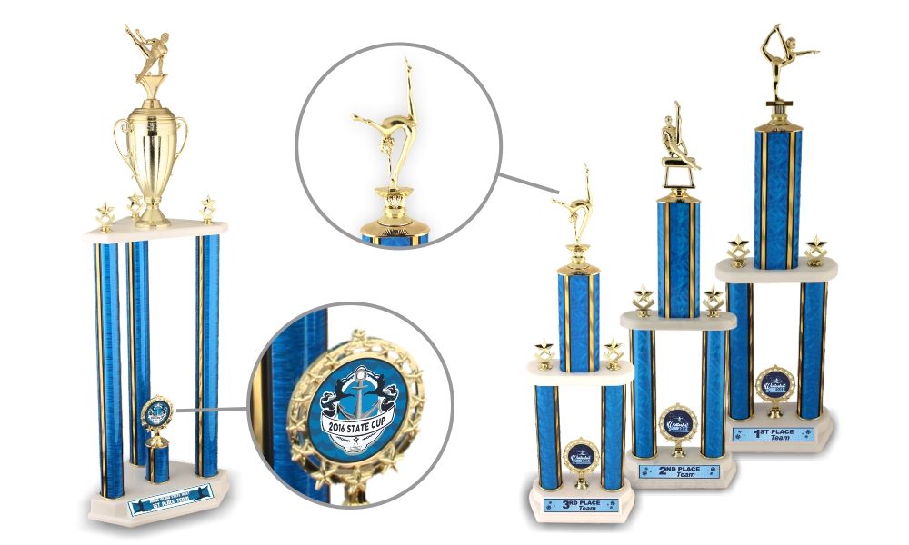 gymnastics column trophies gymnastics column trophies