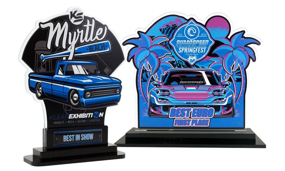 car show premium acrylic trophies