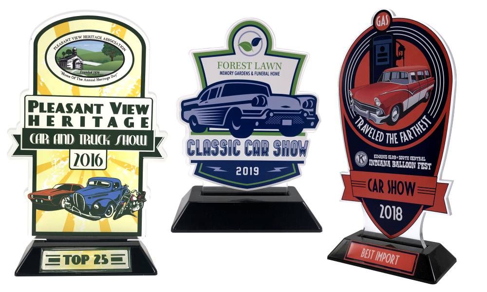car show custom acrylic trophies