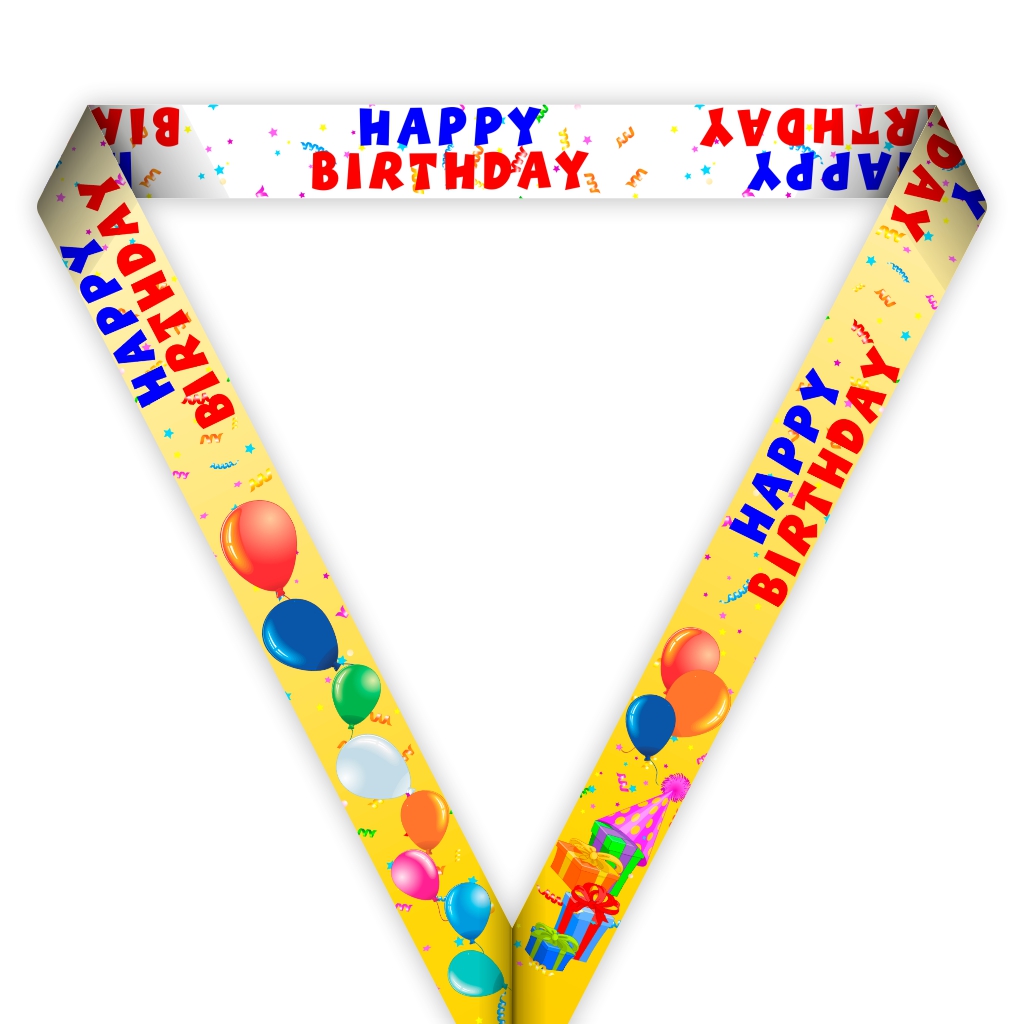 2-3/8" Happy Birthday Balloons Medal [MED-BIR]