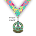 2-1/4" Female Gymnastics Peace Medal [MED-528]