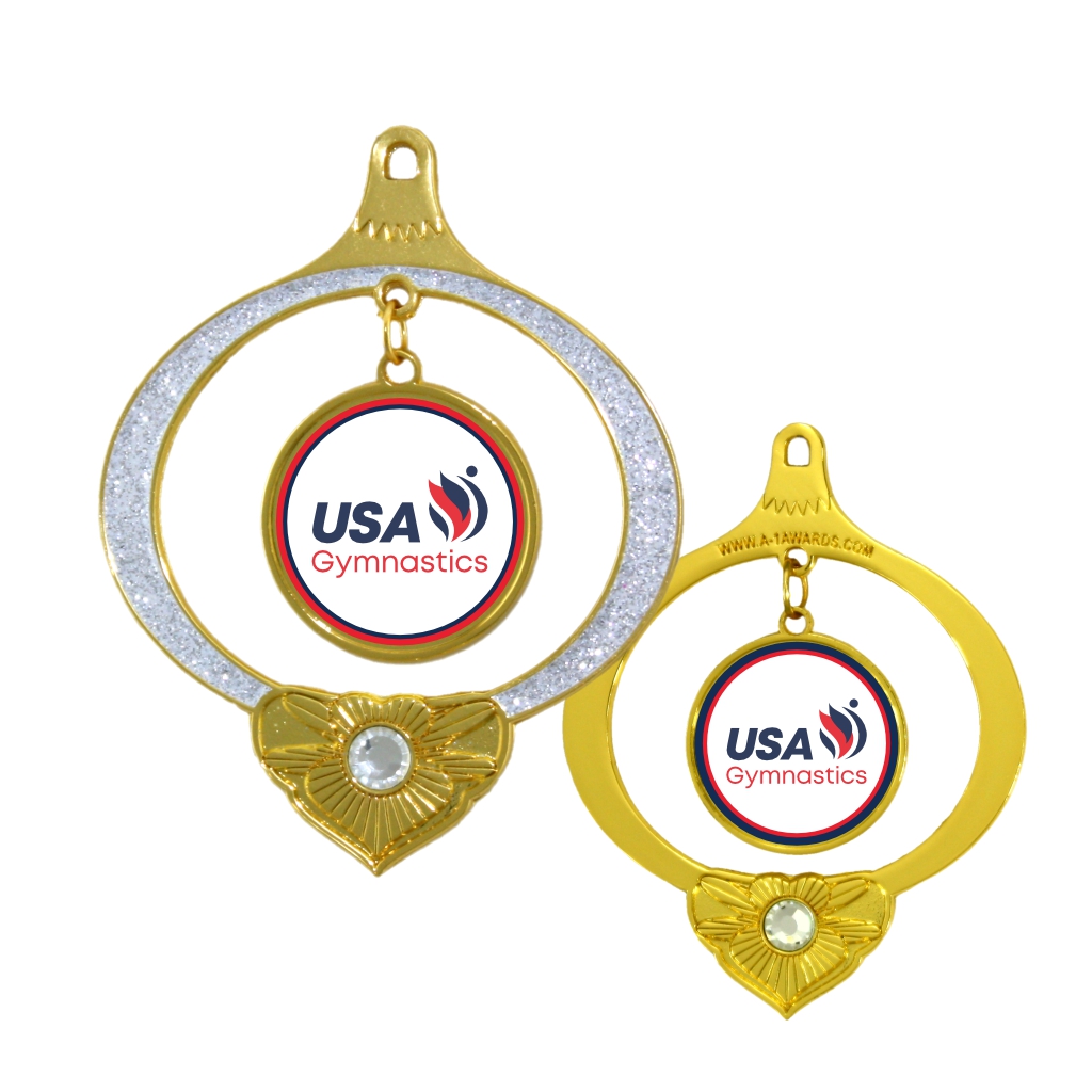 Holiday Ornament with USA Gymnastics Logo