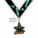 2-1/2" Male Gymnastics Neon Series Glow-in-the-Dark Medal [MED-411]