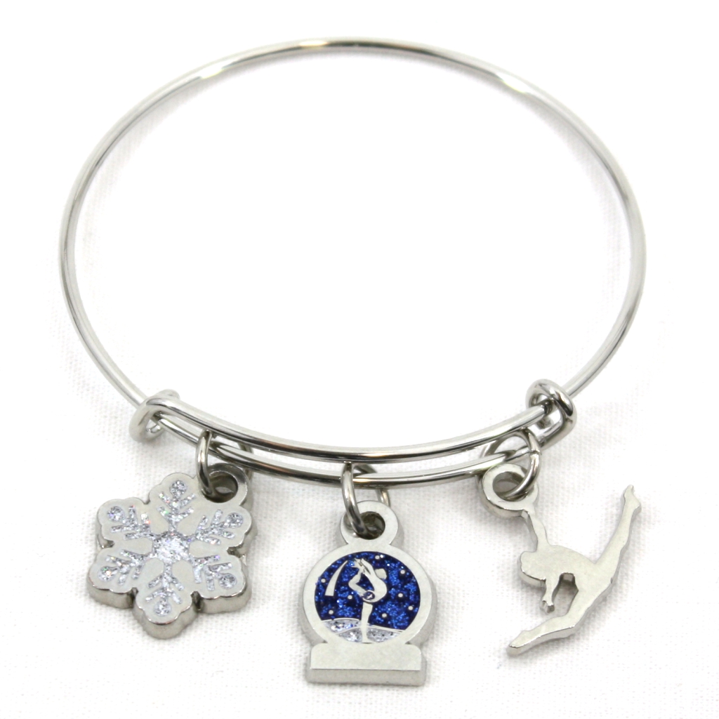 Snowglobe Stackable Charm Bracelet