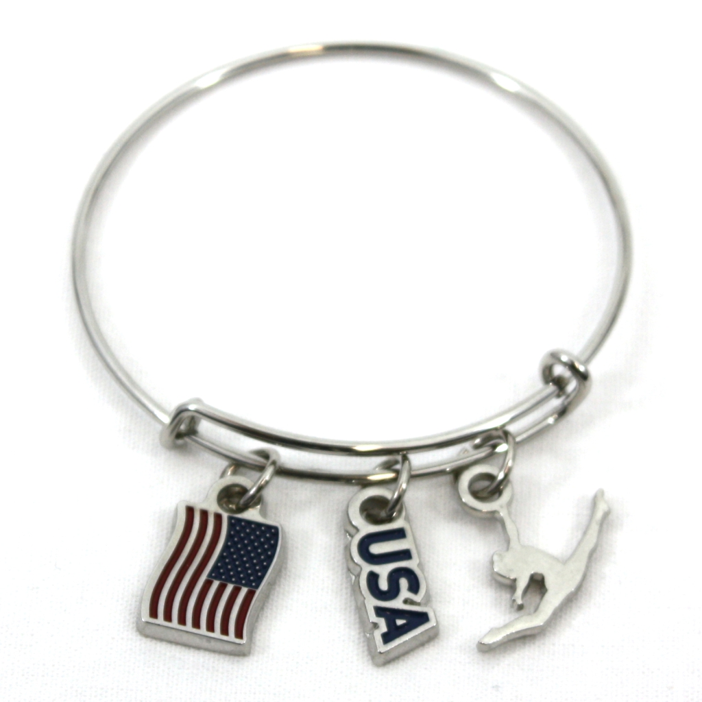 Flag Stackable Charm Bracelet [CH-116]