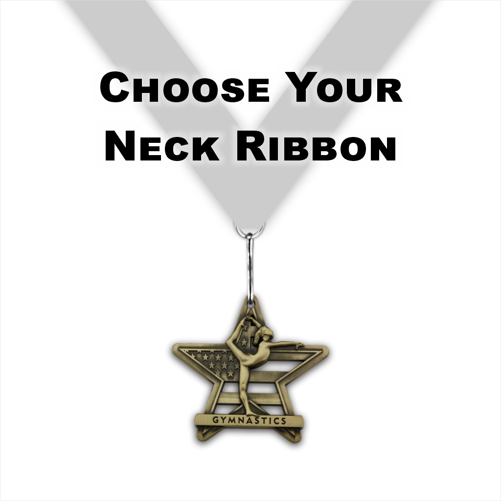 2-1/2" Female Gymnastics Star Medal