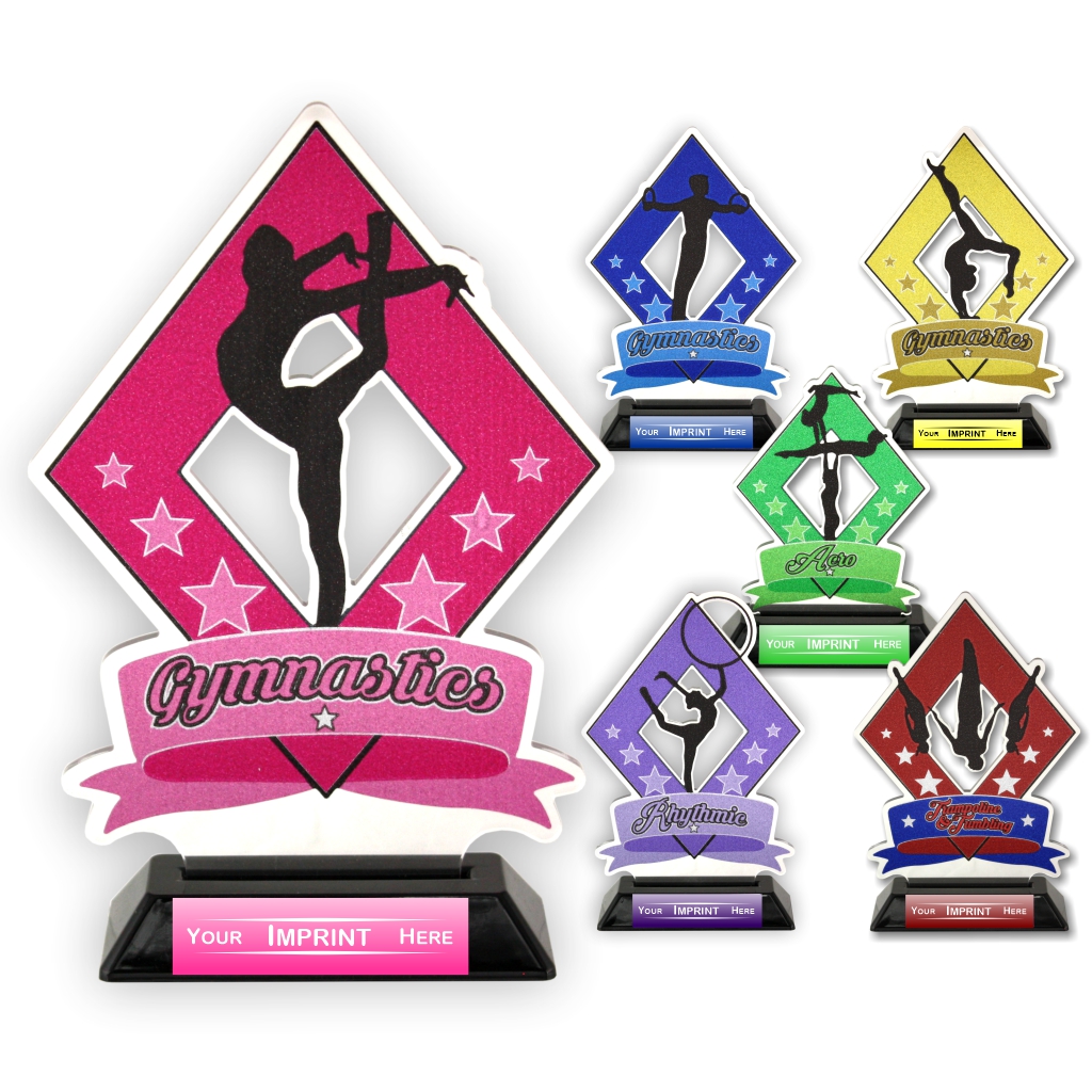 Gymnastics Diamond Series Stock Acrylic Trophy