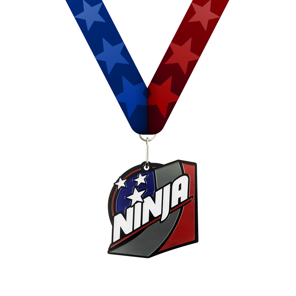 2-3/4" Warped Wall Ninja Medal