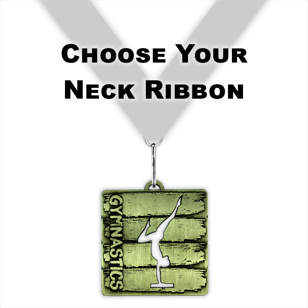 2-1/2" Female Gymnastics Graffiti Grunge Medal