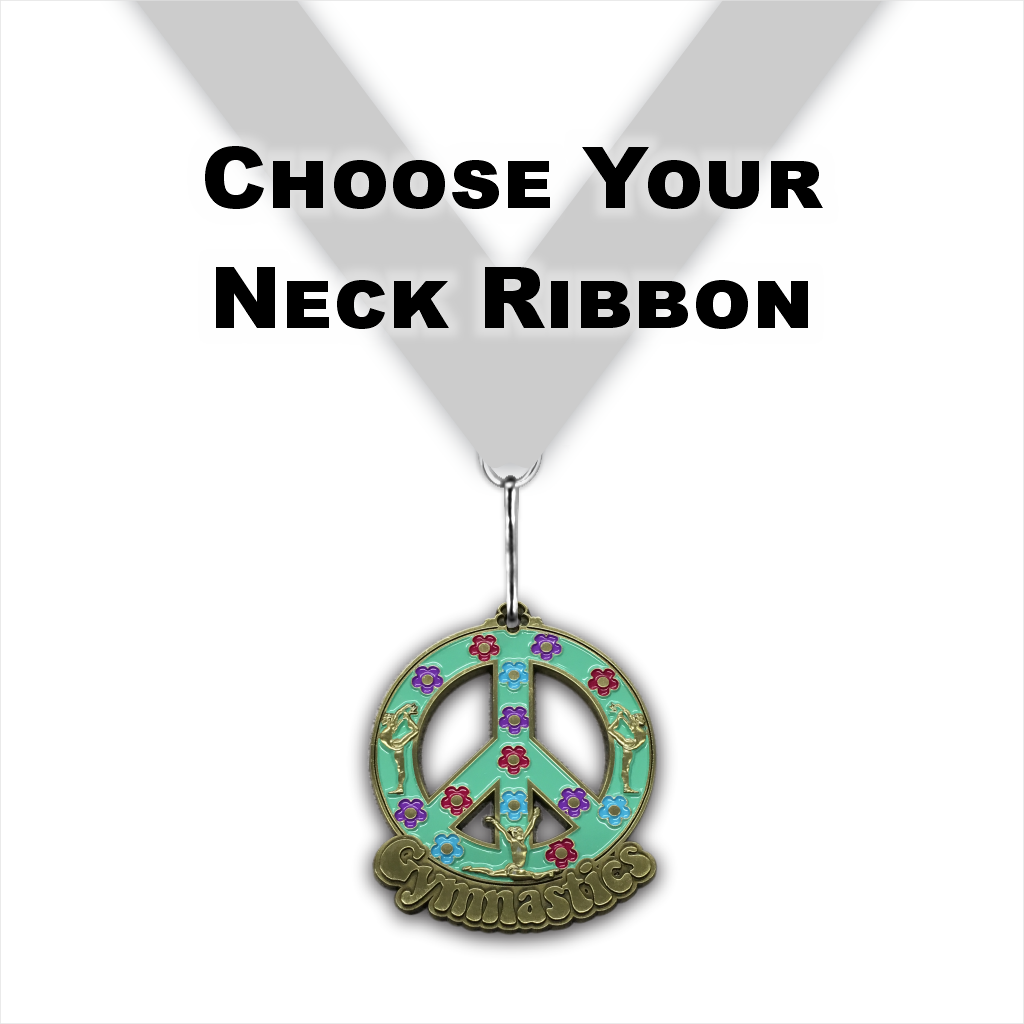 2-1/4" Female Gymnastics Peace Medal