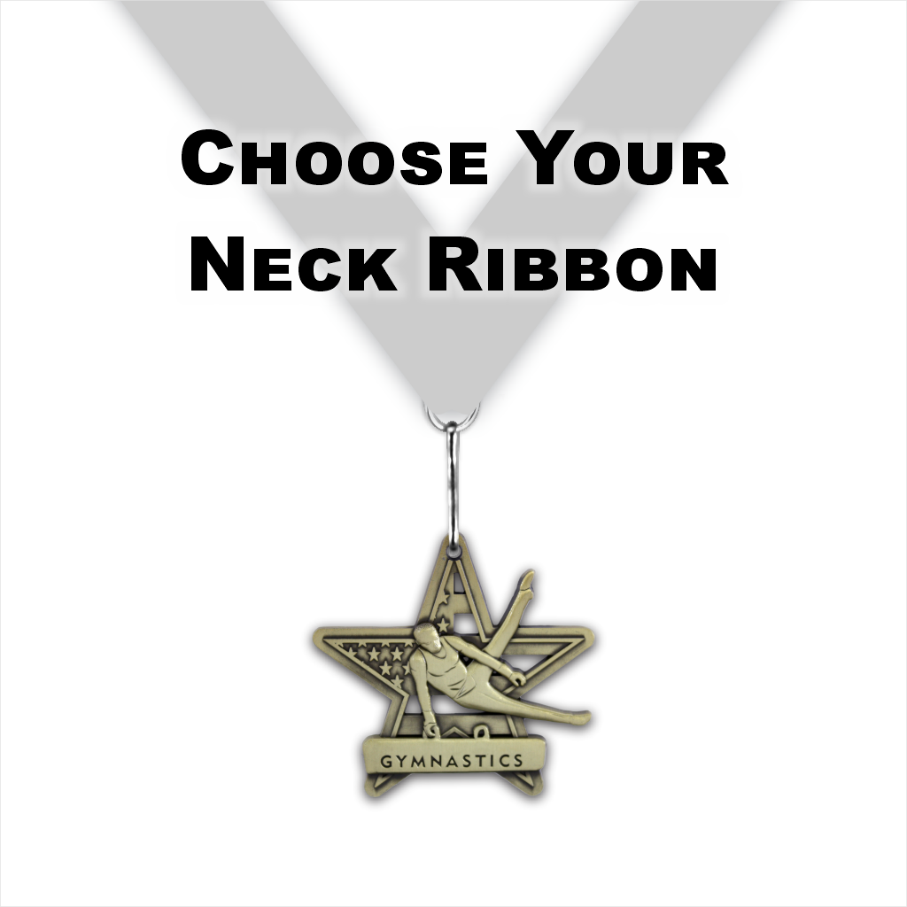 2-3/4" Male Gymnastics Stars & Stripes Series Medal