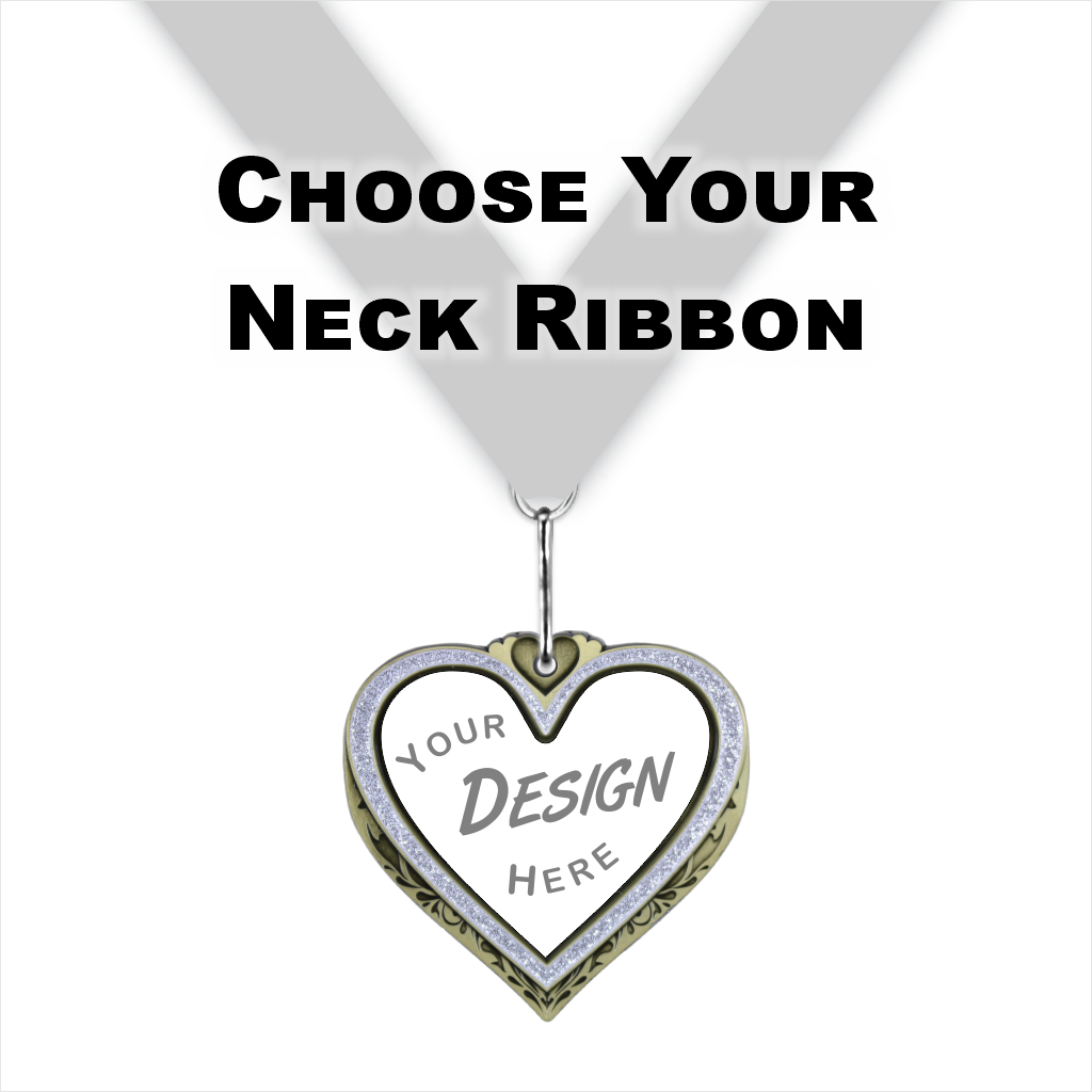 3" Royal Heart Insert Medal