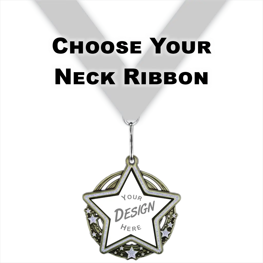 3-1/2" Star Dazzle Series Insert Medal
