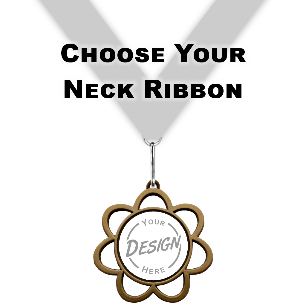 3-1/4" Flower Power Series Insert Medal [MED-670]