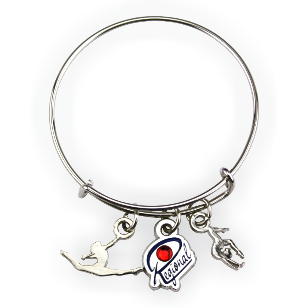 Gymnastics Regional Charm Bracelet