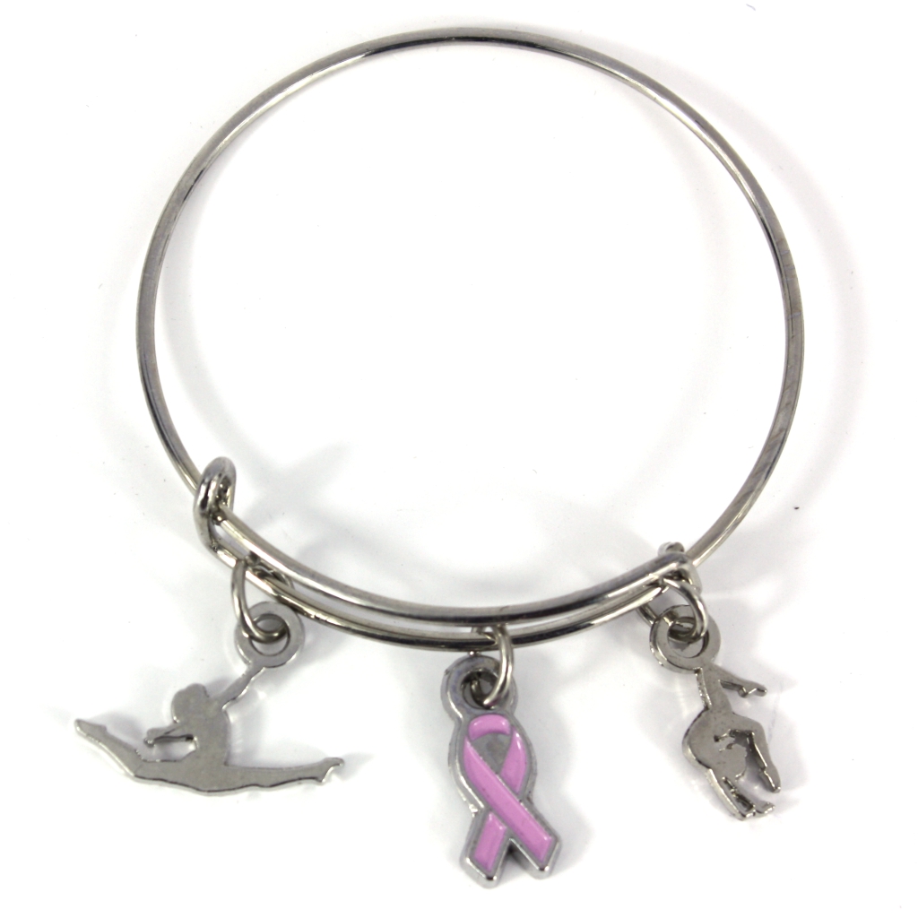 Breast Cancer Awareness Stackable Charm Bracelet [CH-109]