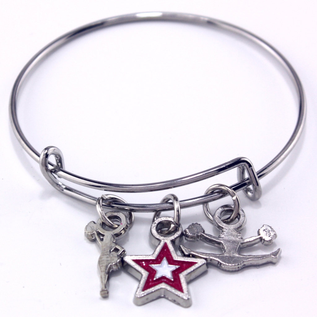 Cheerleading Star Stackable Charm Bracelet [CH-113]