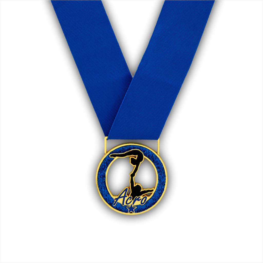 2-1/4" Acro Blue Stardust Series Medal