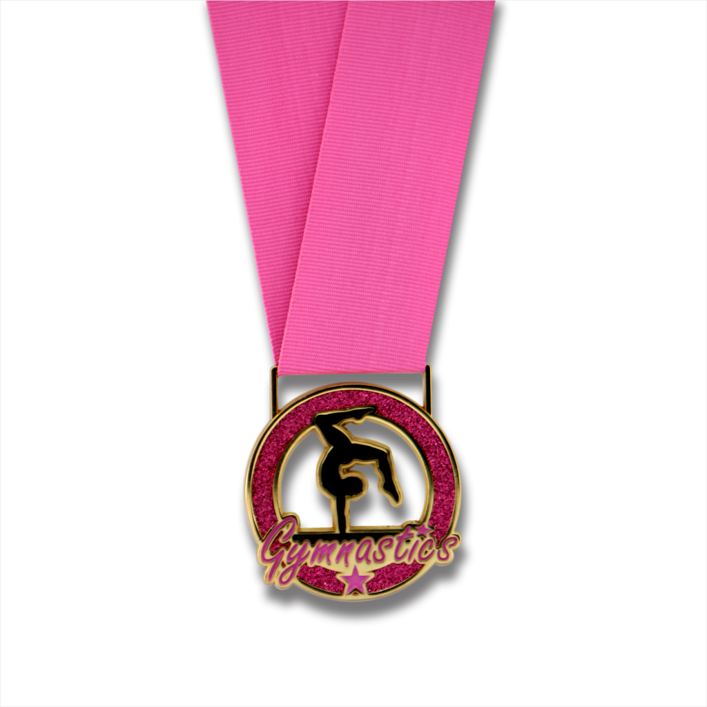 2-1/4" Female Gymnastics Pink Stardust Series Medal [MED-810]