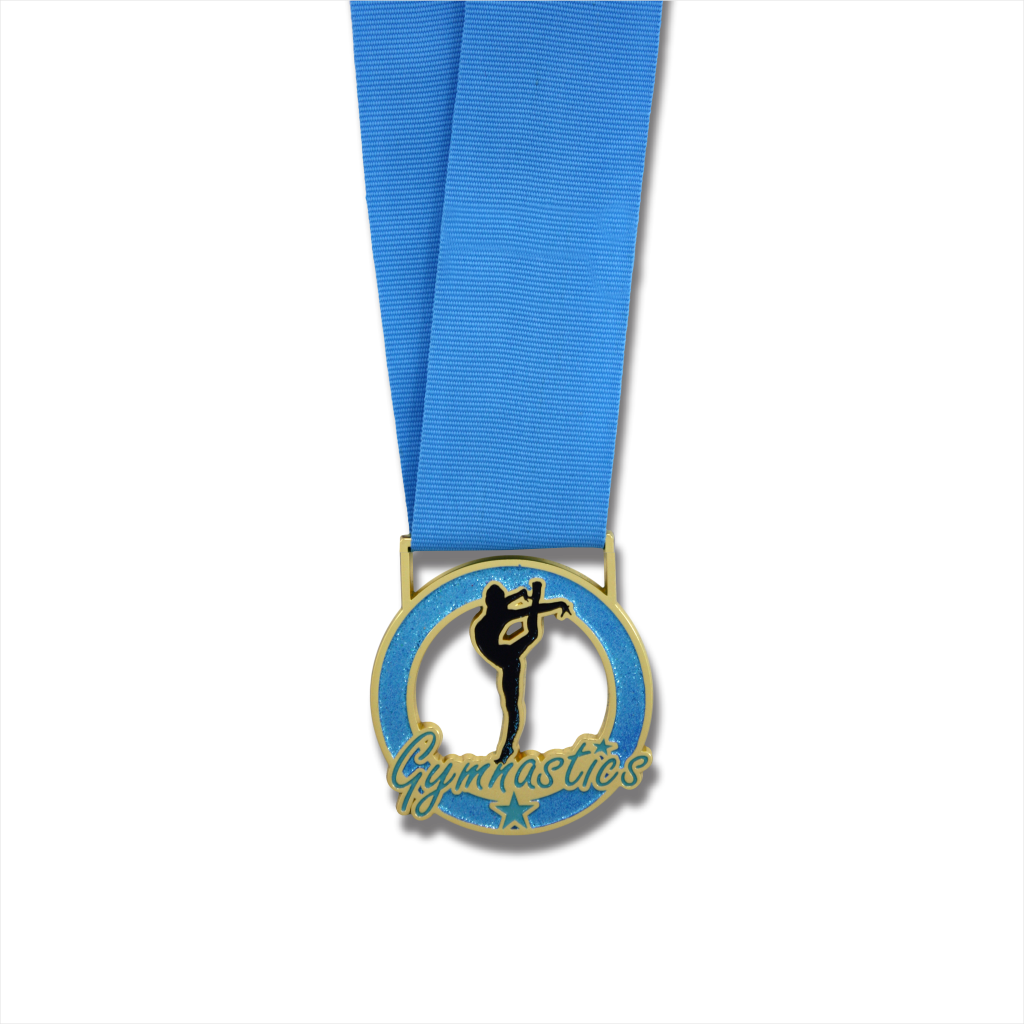 2-1/4" Female Gymnastics Teal Stardust Series Medal [MED-813]