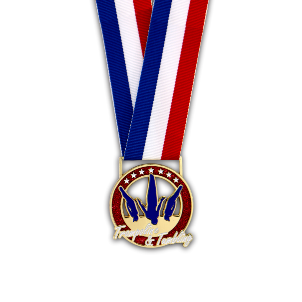 2-1/4" Trampoline & Tumbling RWB Stardust Series Medal [MED-820]