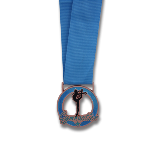 2-1/4" Female Gymnastics Teal Stardust Series Medal [MED-813]