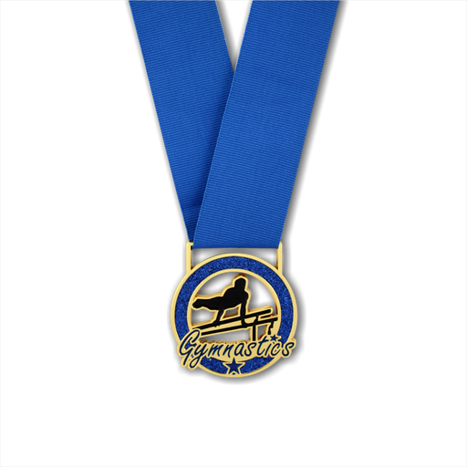 2-1/4" Male Gymnastics Blue Stardust Series Medal [MED-815]