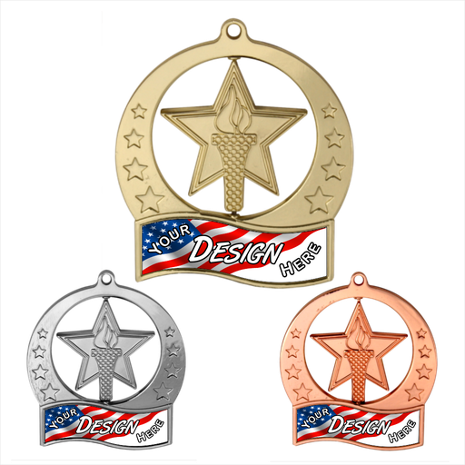 3" Star Spinner Insert Medal [MED-850]