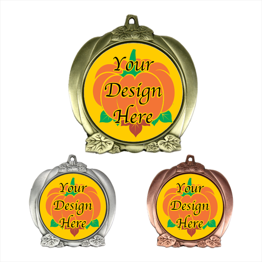 2-3/4" Pumpkin Insert Medal [MED-571]
