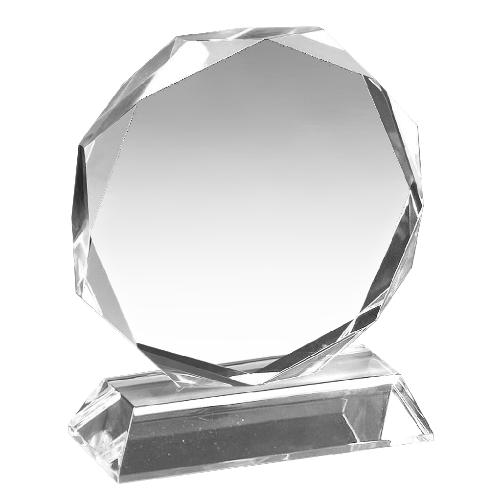 Optical Crystal Octagon | A-1 Awards, Inc.
