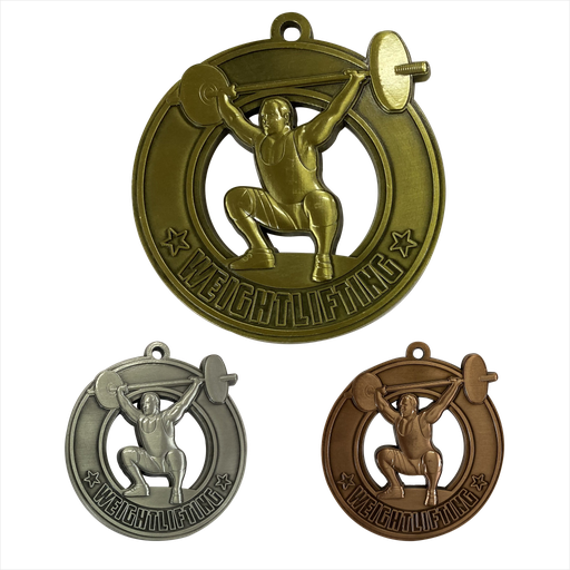 2-3/4" Sculpted Weightlifter Medal [MED-905]