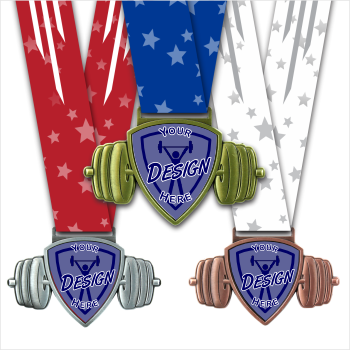 4-1/8" Weightlifting Shield Insert Medal [MED-930]
