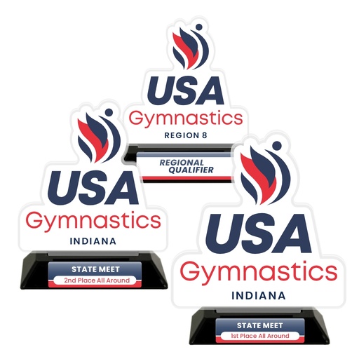 USA Gymnastics Acrylic Trophy