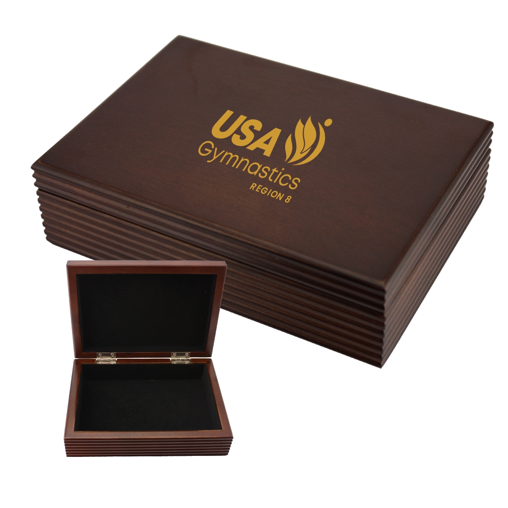 USA Gymnastics Wood Jewelry Box