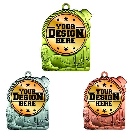 3-3/8" Western Insert Medal
