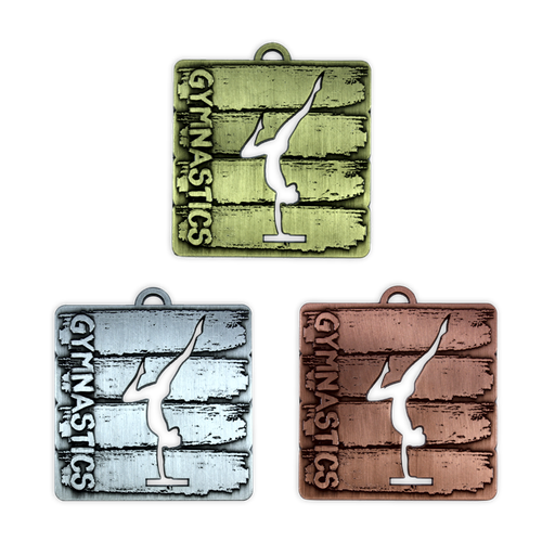 2-1/2" Female Gymnastics Graffiti Grunge Medal