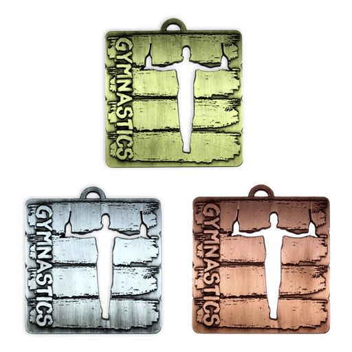 2-1/2" Male Gymnastics Graffiti Grunge Medal