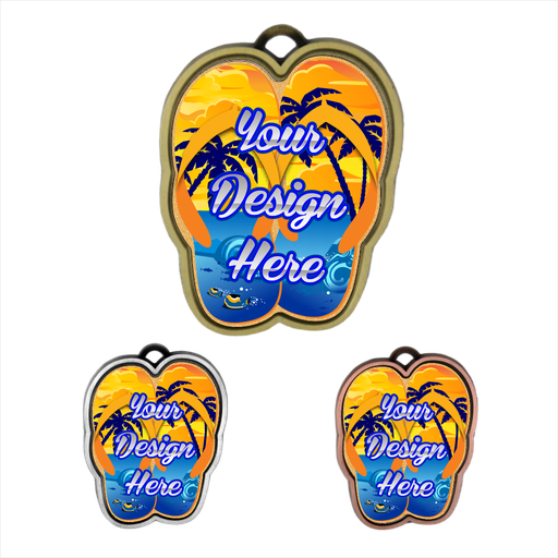 2-3/4" Flip Flop Insert Medal