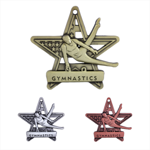 2-3/4" Male Gymnastics Stars & Stripes Series Medal