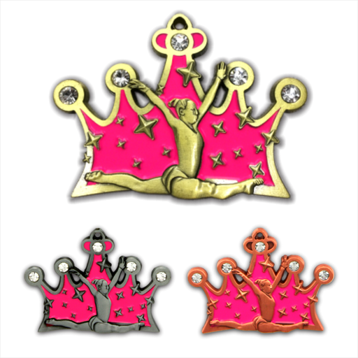 2-5/8" Female Gymnast Princess Medal
