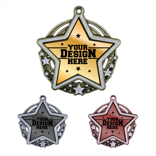 3-1/2" Star Dazzle Series Insert Medal
