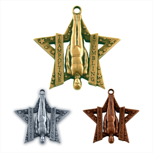 2-3/8" Trampoline & Tumbling All-Star Series Medal [MED-522T]
